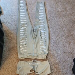 Fashion Nova Grey Set with White Details